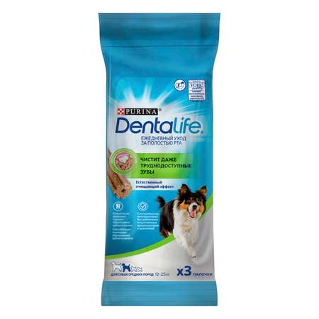 Лакомство для собак Dentalife для средних пород для поддержания здоровья полости рта 69г