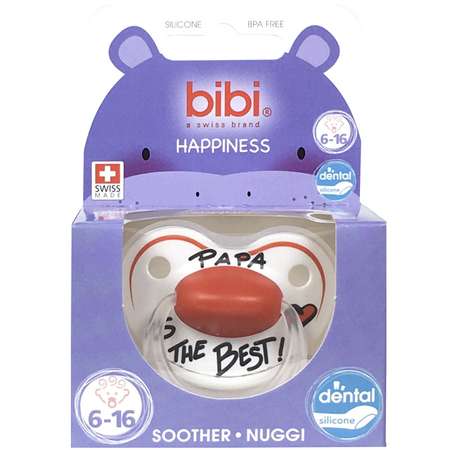 Пустышка Bibi Premium Dental силикон 6-16 мес Happiness Papa