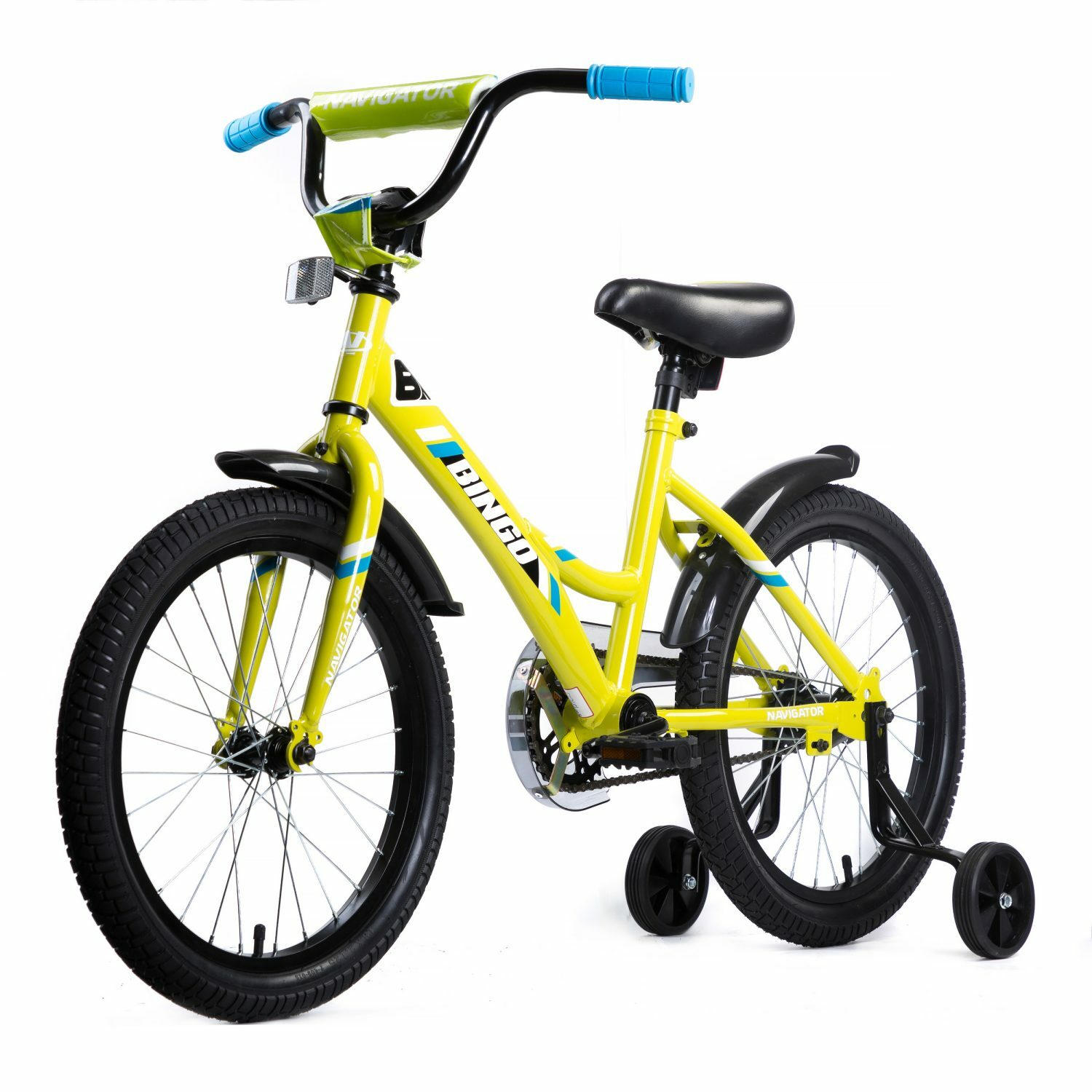 Велосипед детский подростковый Navigator Bingo 18 дюймов четырехколесный двухколесный городской - фото 12