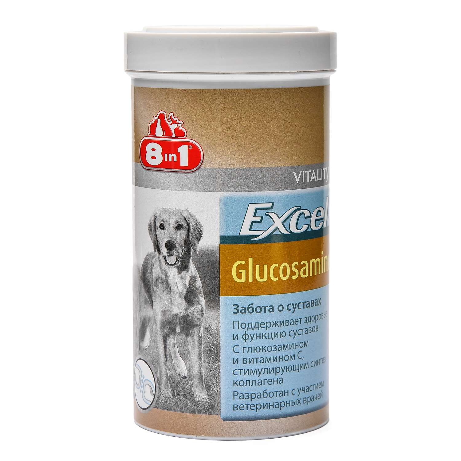 Добавка для собак 8in1 Excel Глюкозамин кормовая 110таблеток 121596 - фото 1