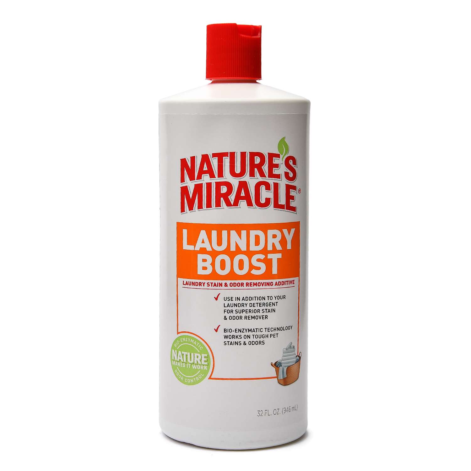 Средство для стирки Natures Miracle Laundry Boost уничтожение пятен запахов и аллергенов 945 мл - фото 1