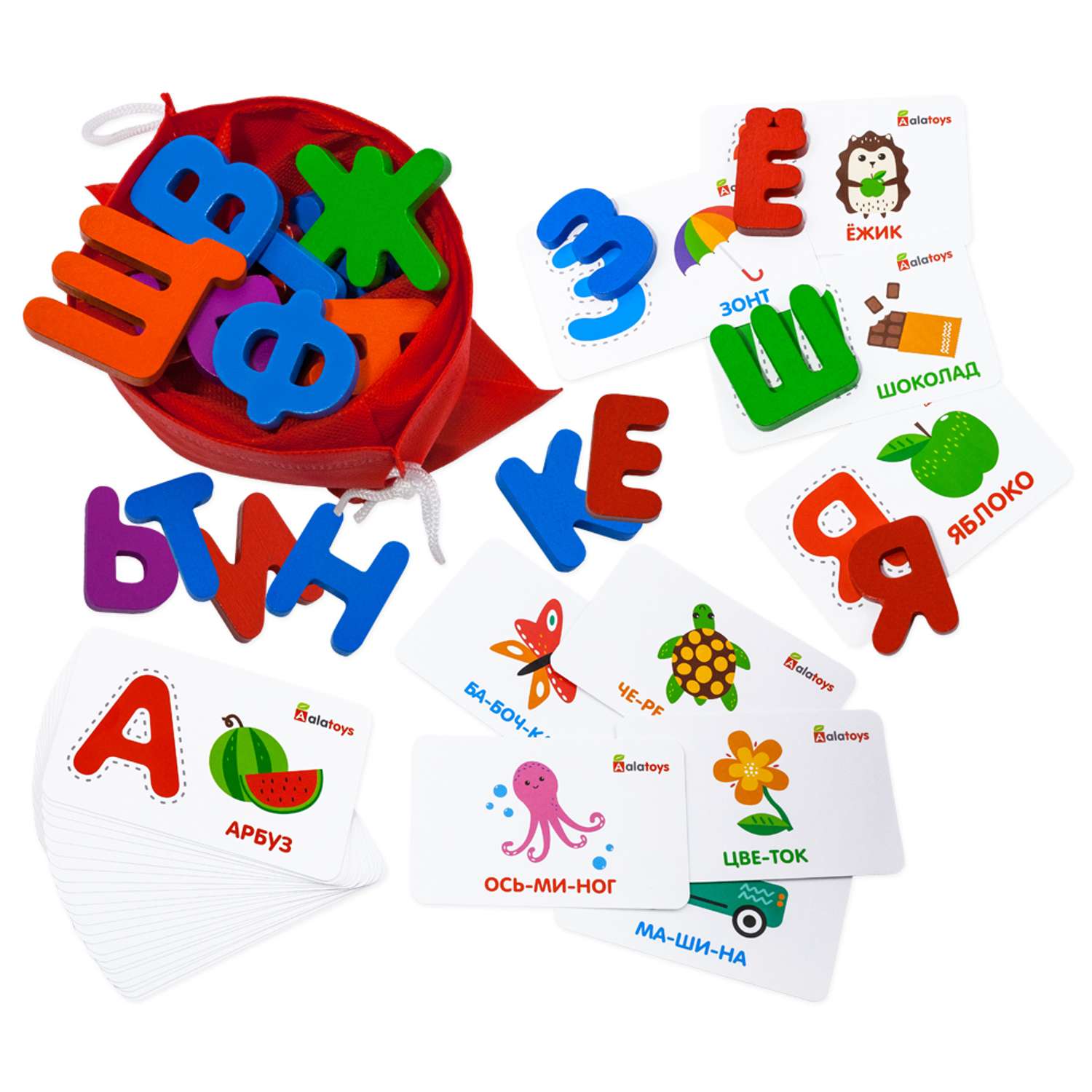 Настольная игра Буквы и Слоги Alatoys Интерактивная Азбука учимся читать - фото 10