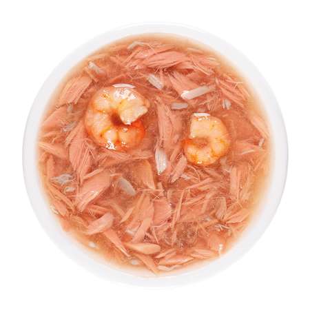 Корм для кошек Деревенские лакомства суп из тунца с креветками и крабом пауч 35г