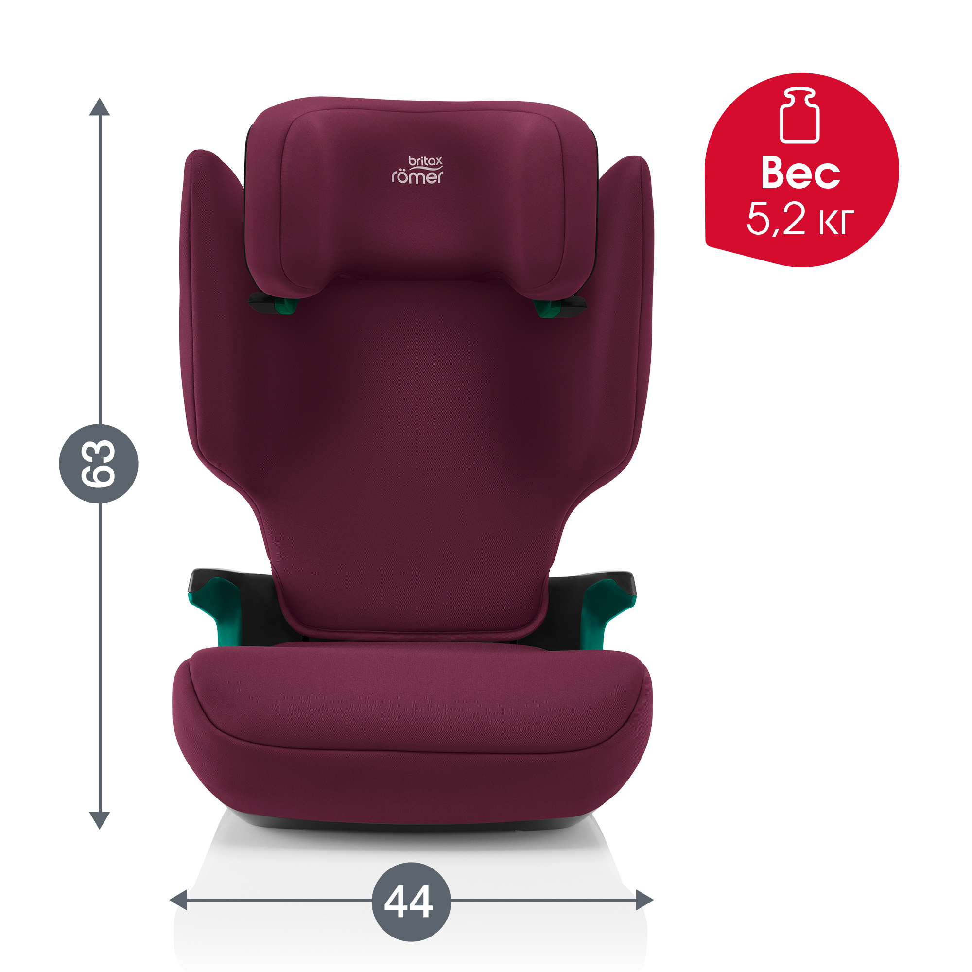 Автокресло Britax Roemer ADVENTURE PLUS 2 Burgundy Red 15 - 36 кг - фото 10