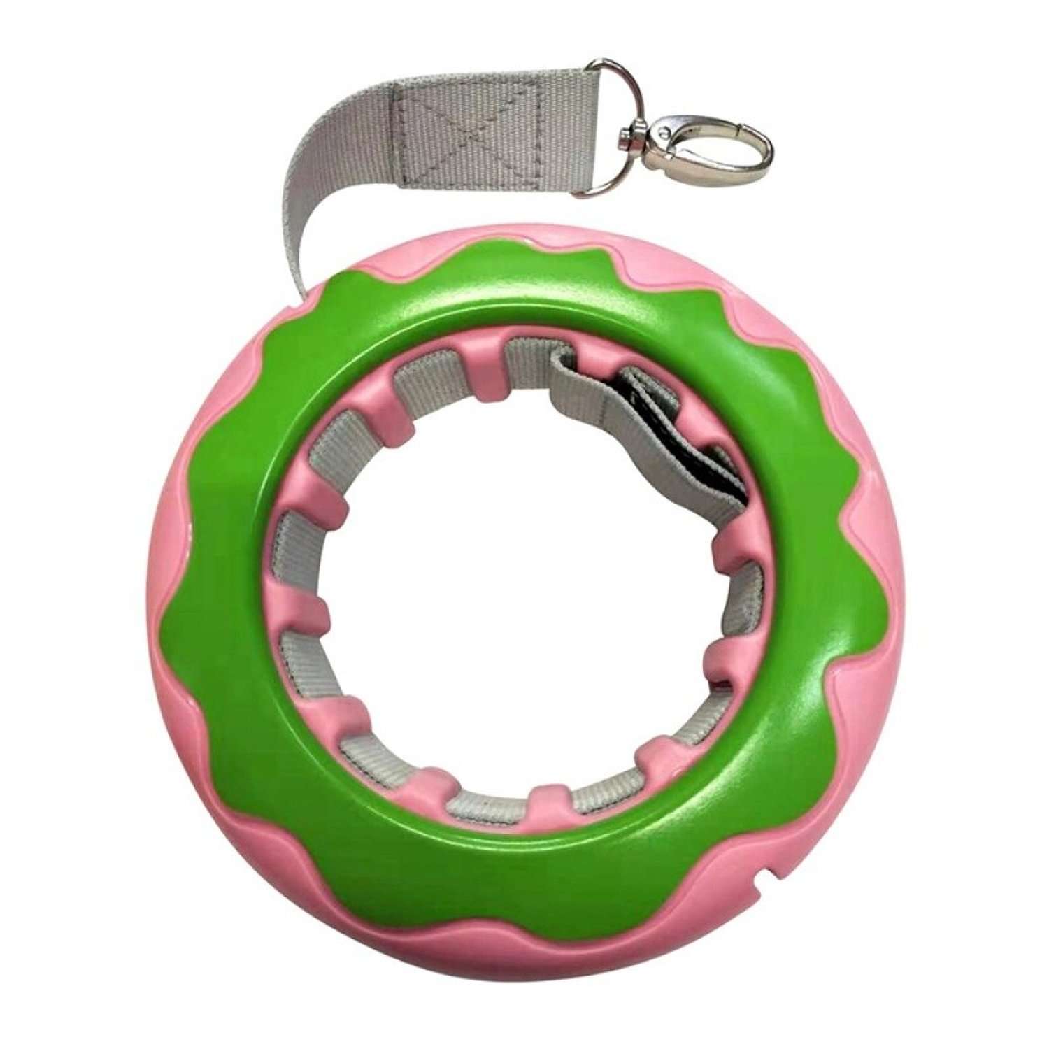 Поводок -рулетка NPOSS Пончик розовый с зеленым - фото 1