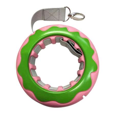 Поводок -рулетка NPOSS Пончик розовый с зеленым