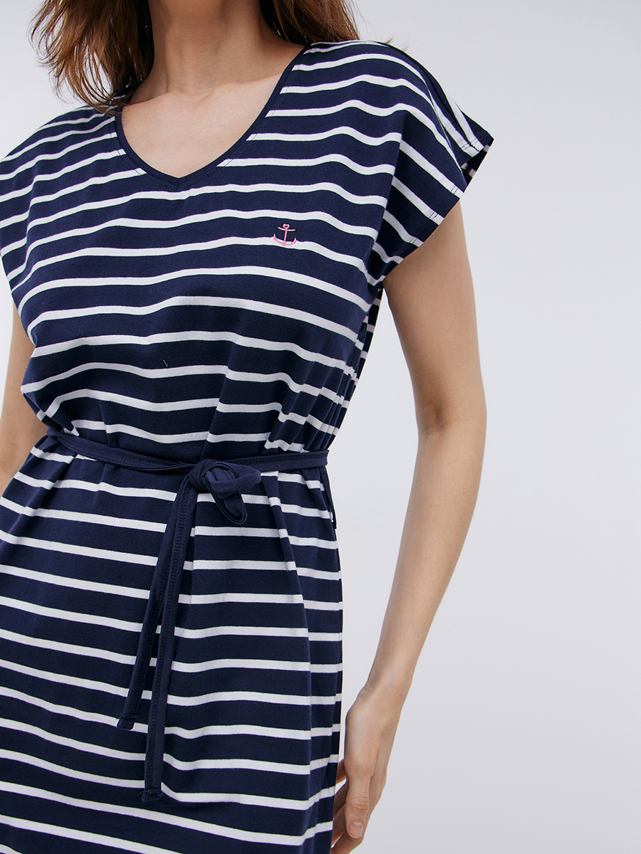 Платье Baon B4524115/DARK NAVY STRIPED - фото 4