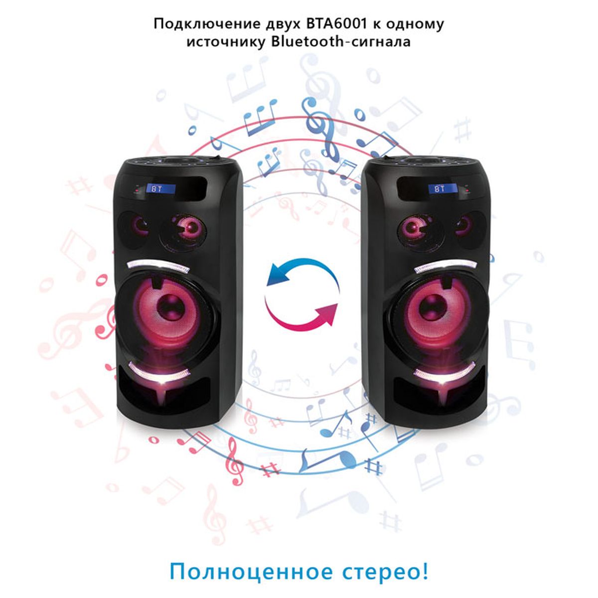 Музыкальная система BBK BTA6001 черный - фото 3