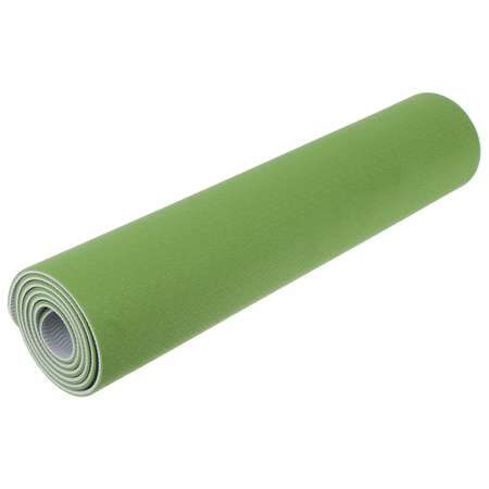 Коврик Sangh Для йоги двухцветный зеленый серый