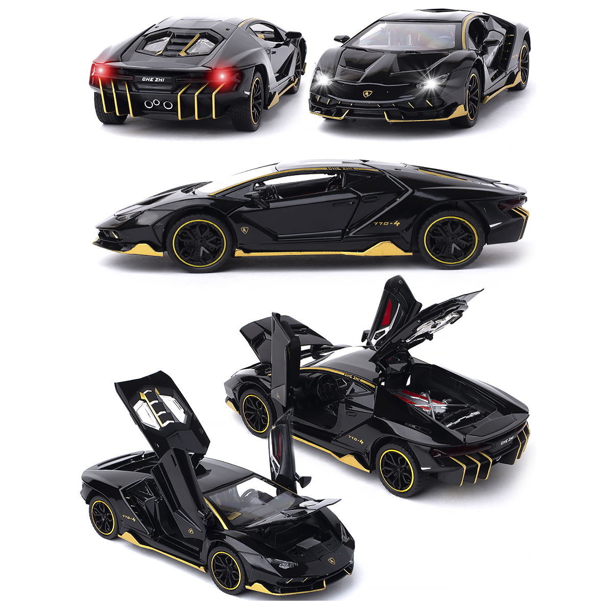 Автомобиль Che Zhi Lamborghini 1:24 CZ25blk - фото 5