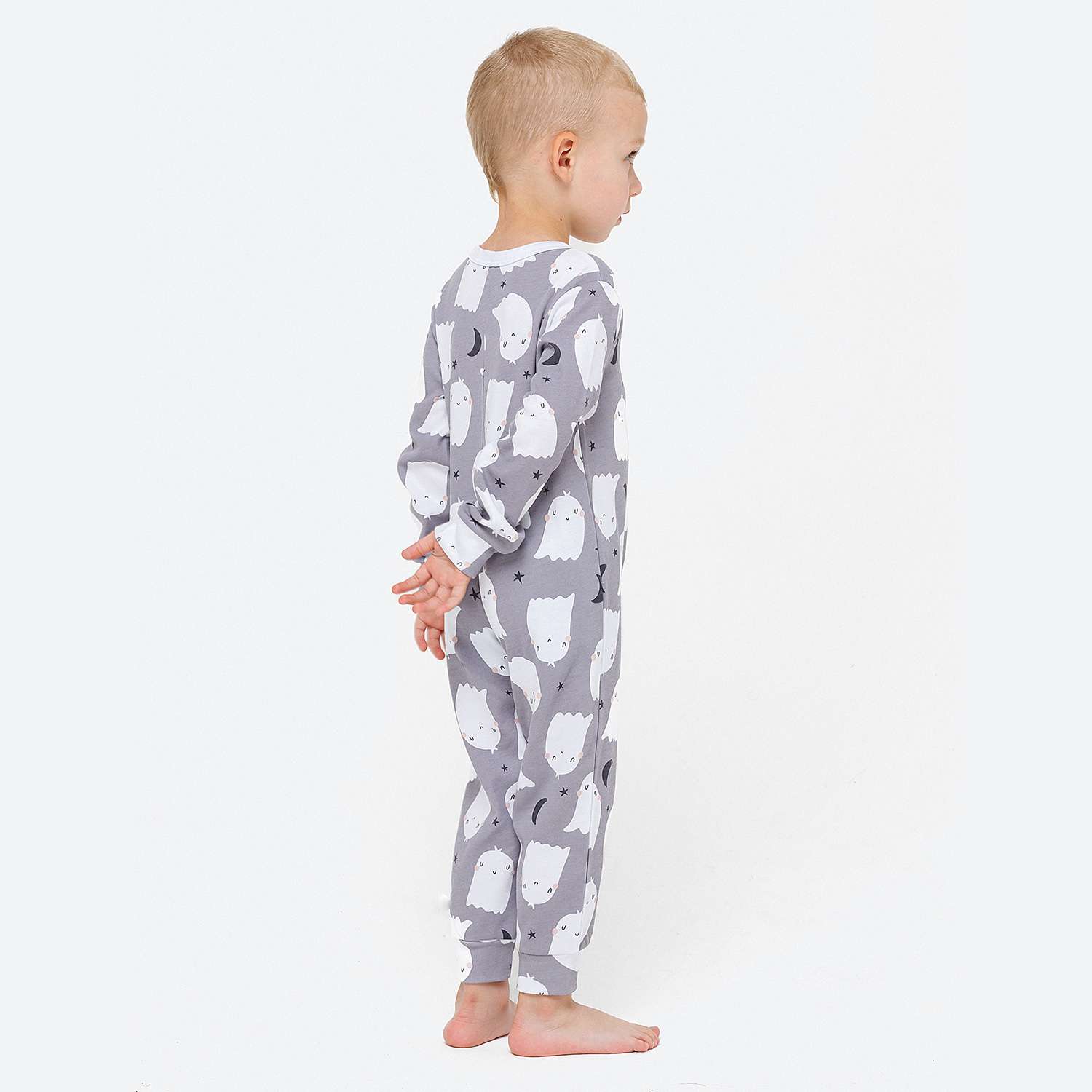 Пижама-комбинезон VEDDI 150-521и-19-серый/привидения - фото 3