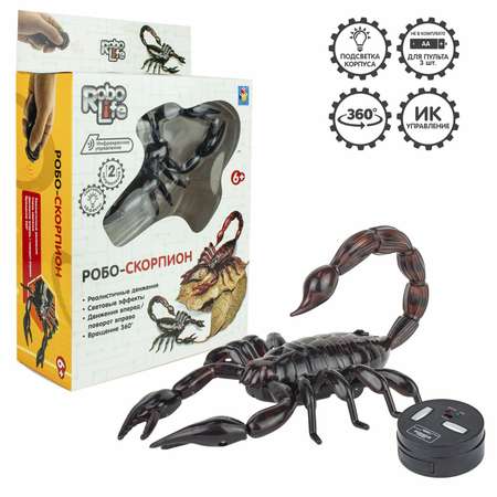 Интерактивная игрушка Robo Life Робо-Скорпион коричневый на ИК управлении