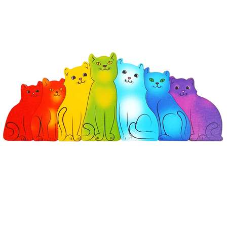 Развивающая доска Нескучные игры Разноцветные котята