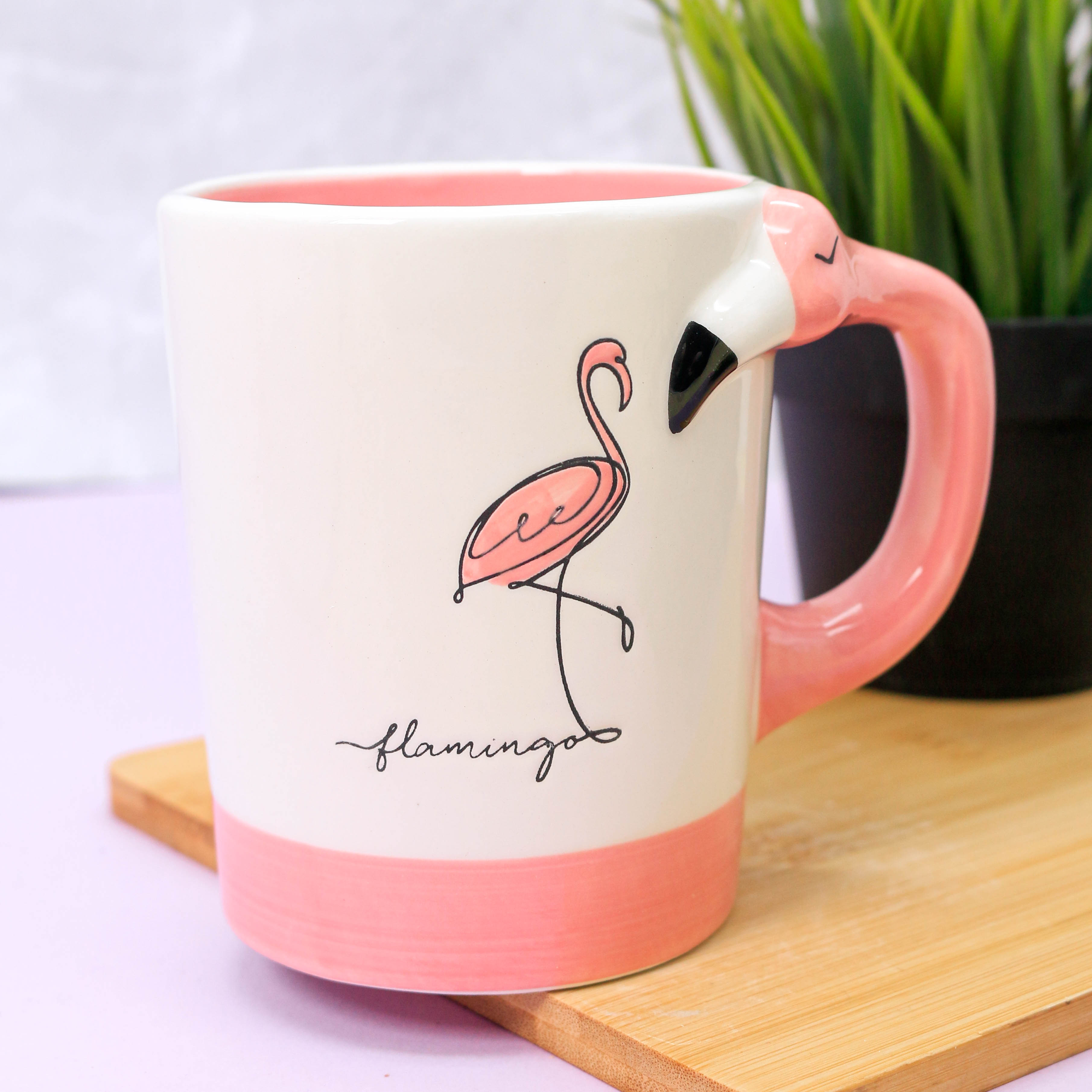 Кружка керамическая iLikeGift Pink flamingo - фото 1