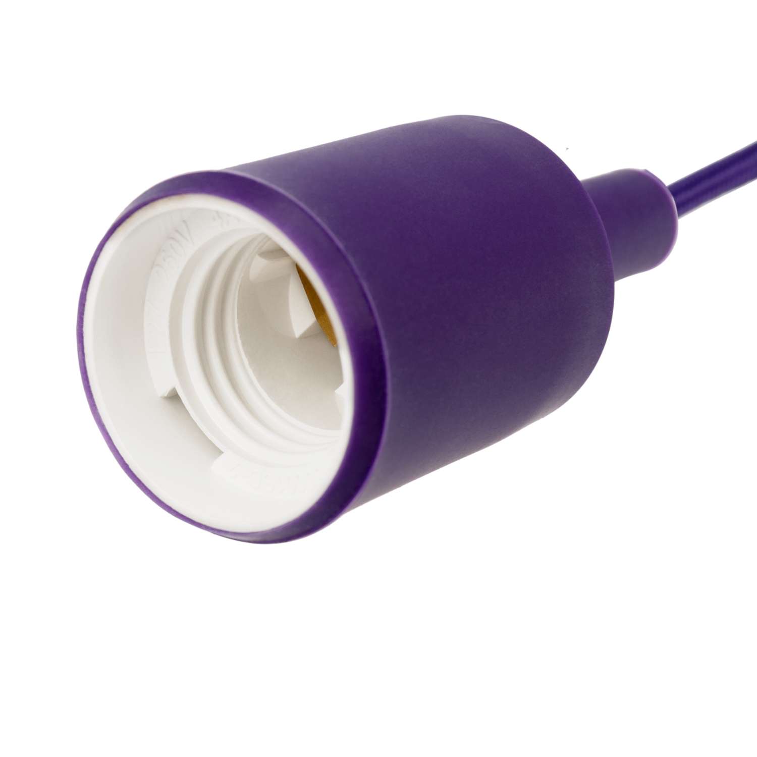 Патрон силиконовый REXANT E27 со шнуром 1 м фиолетовый - фото 3