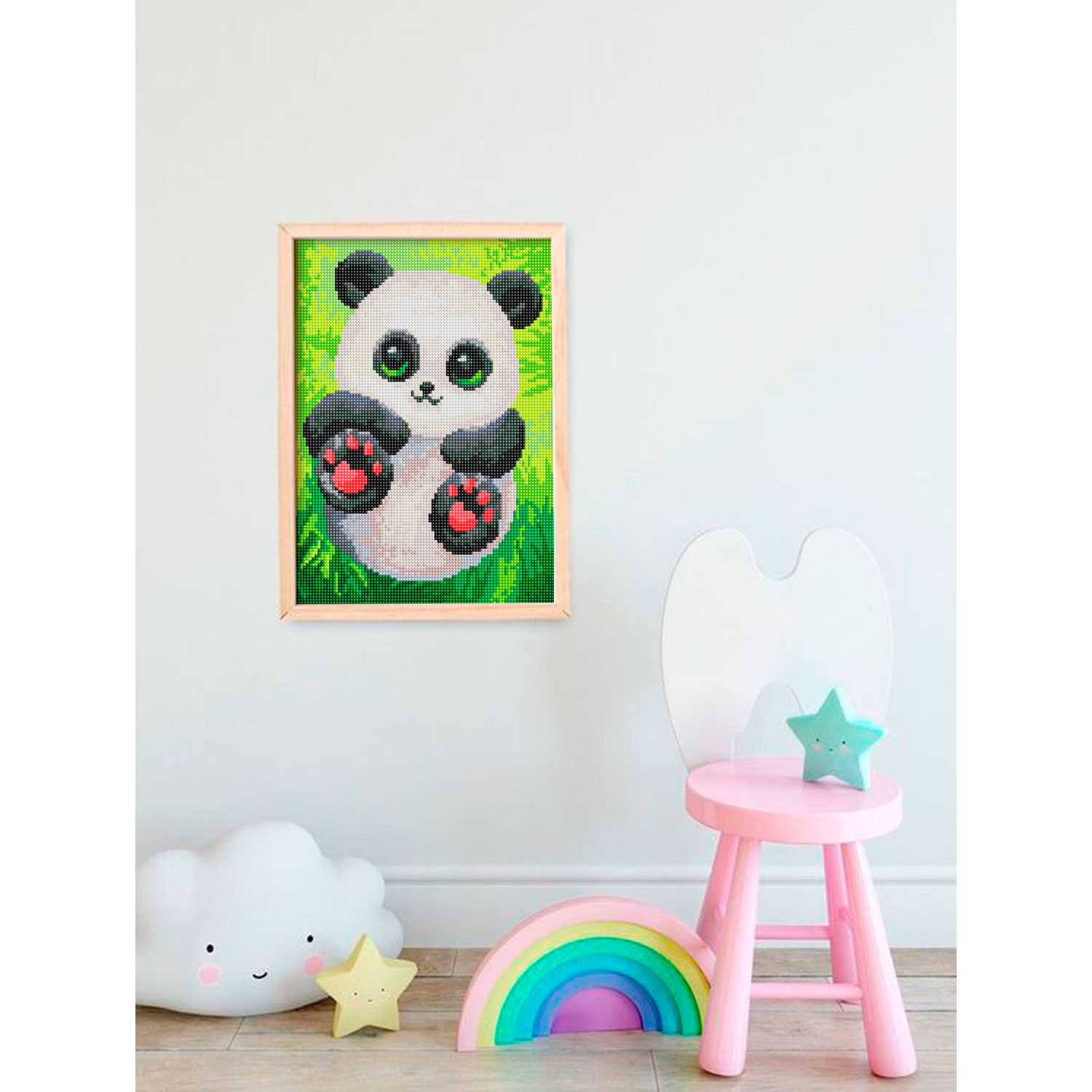 Алмазная мозаика Kiki Маленькая панда 25*35 Полная выкладка - фото 8