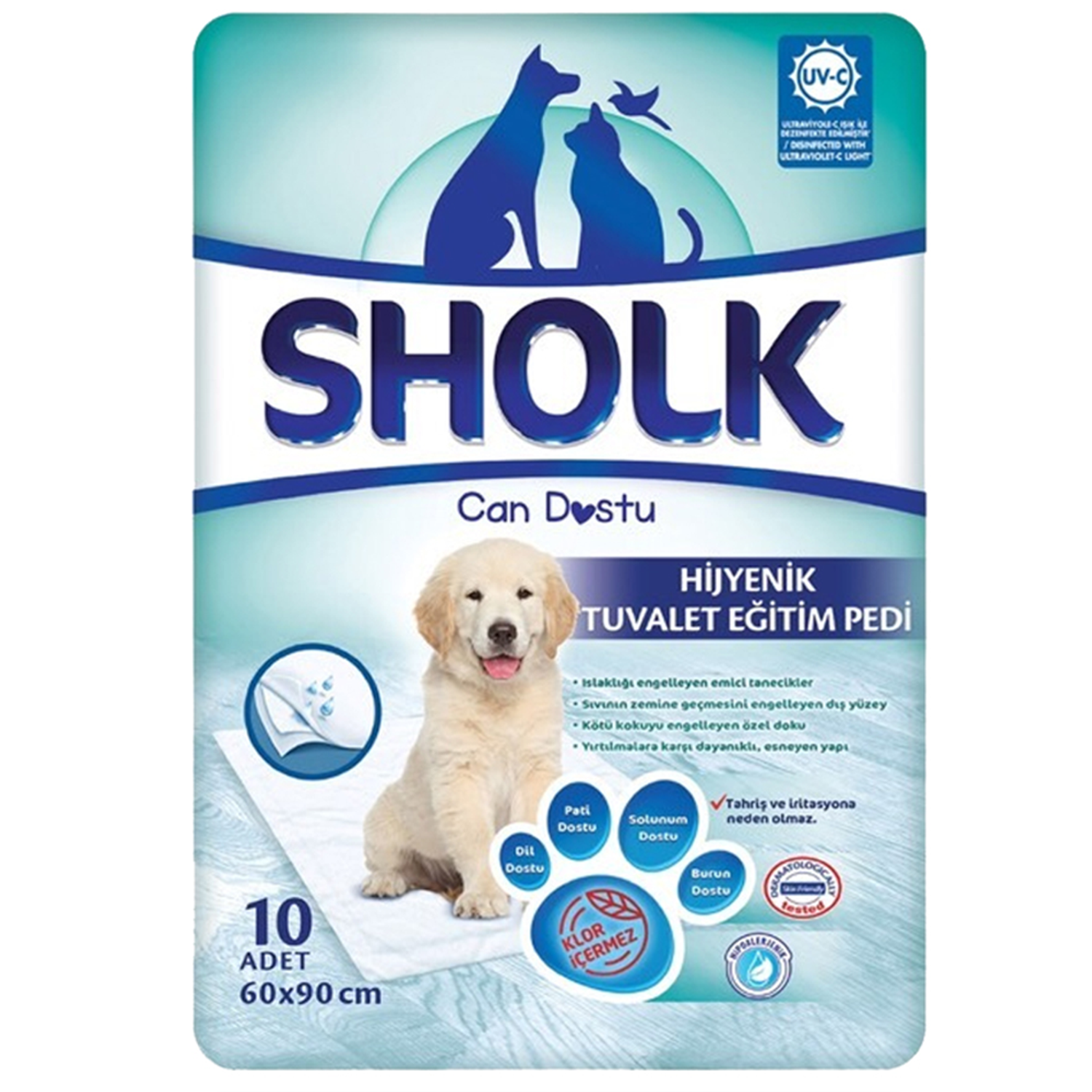 Пеленки для животных Sholk для приучения к туалету 90х60 см 10 шт - фото 1