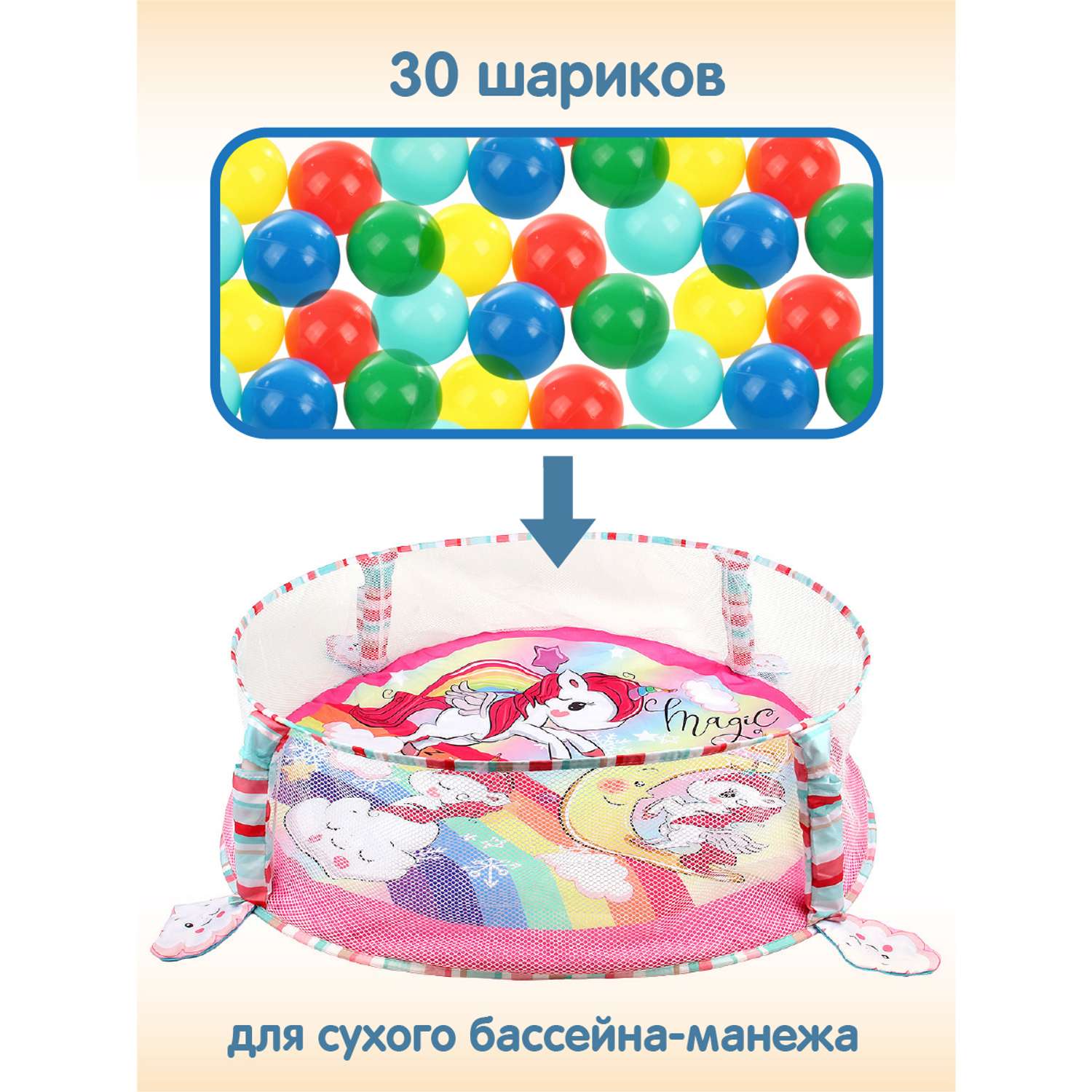 Развивающий коврик Ути Пути игровой манеж с шариками регулируемые бортики - фото 3