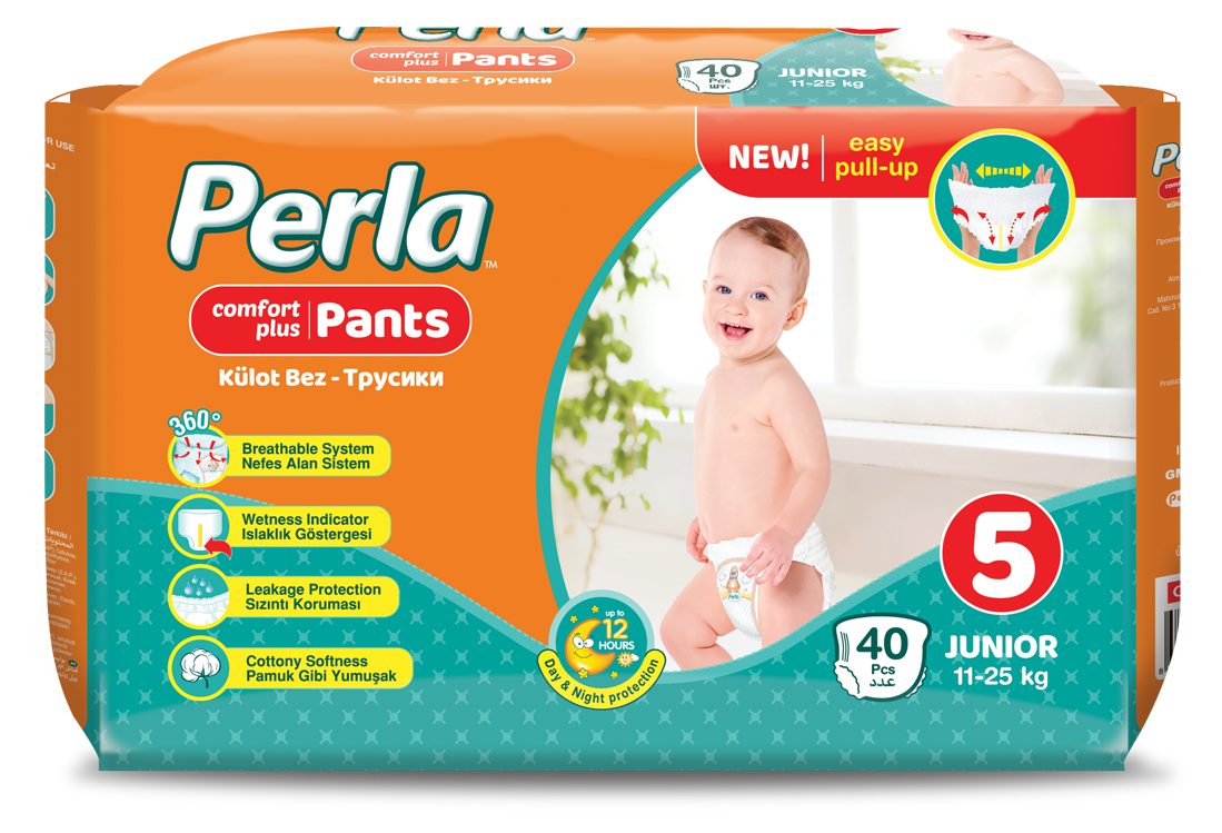 Подгузники-трусики Perla CP PANTS Junior 40 шт 11-25 кг - фото 1