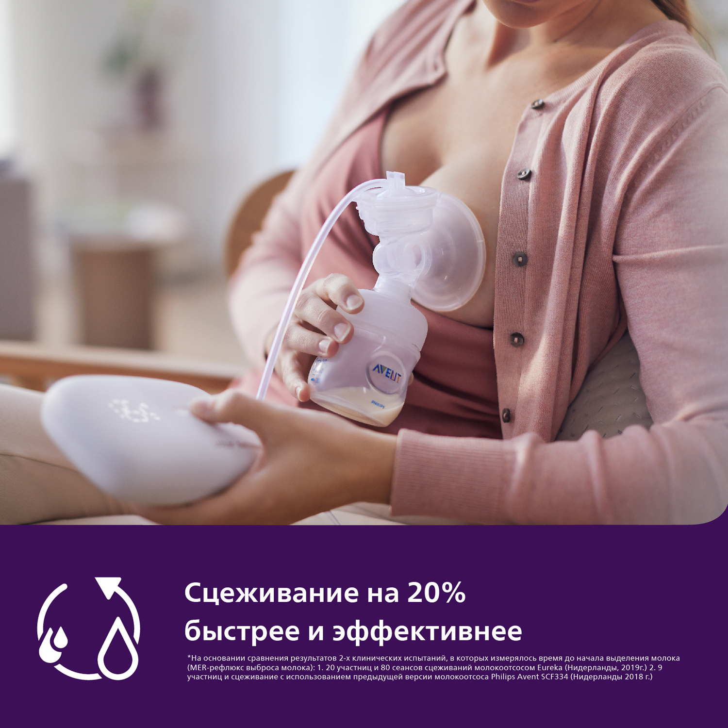 Молокоотсос Philips Avent Premium Plus электронный SCF392/11 - фото 4