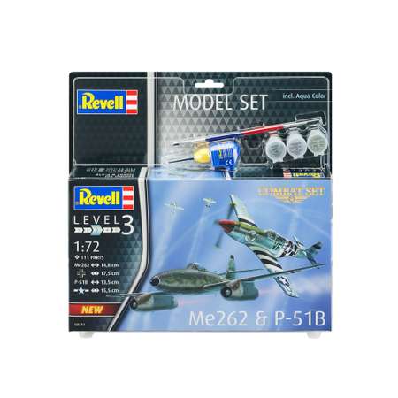 Набор Revell Combat Set Турбореактивный истребитель Me262 и истребитель дальнего радиуса действия P-51B