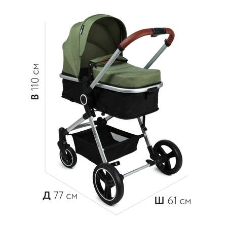 Коляска 3в1 Babyton FlexiRide Black-Green