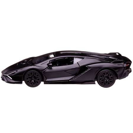 Машина металлическая Uni-Fortune Lamborghini Sian инерционная черный матовый цвет двери открываются