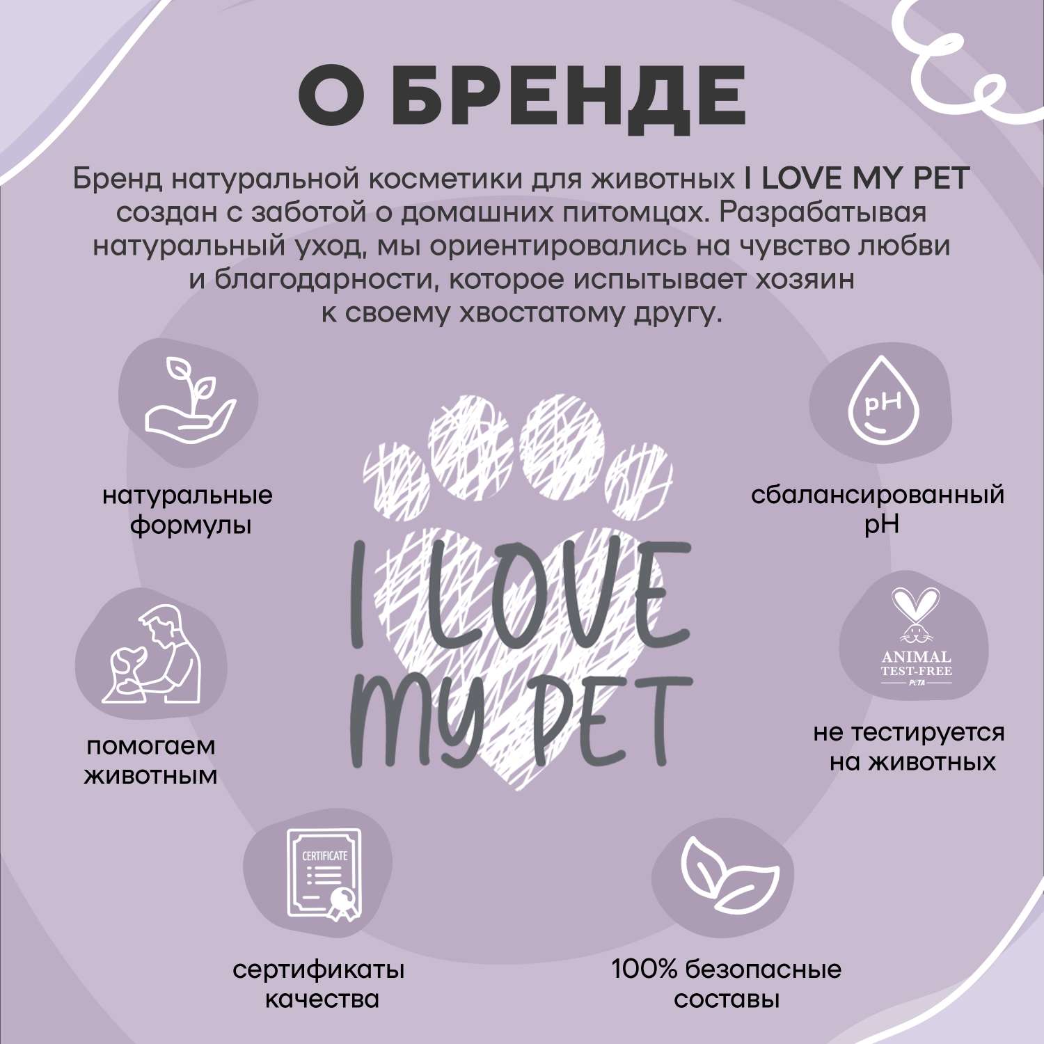Пенка I LOVE MY PET для лап собак и кошек с хлоргексидином 150 мл - фото 5