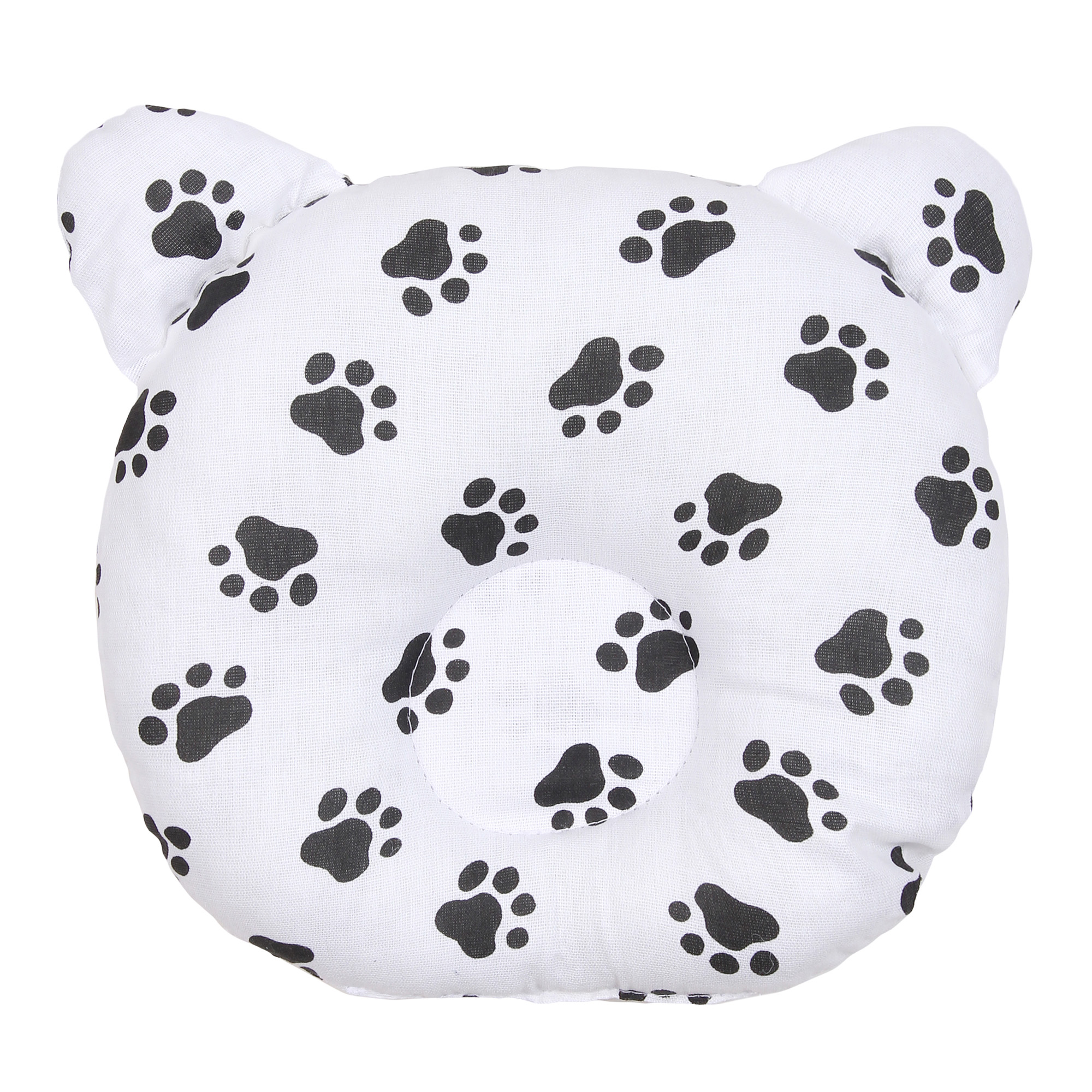 Подушка AmaroBaby анатомическая First Pillow Лапки черные - фото 1