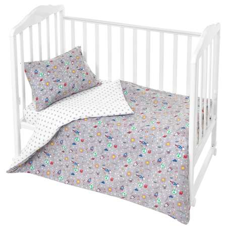 Комплект постельного белья Lemony kids Space Серый 3 предмета