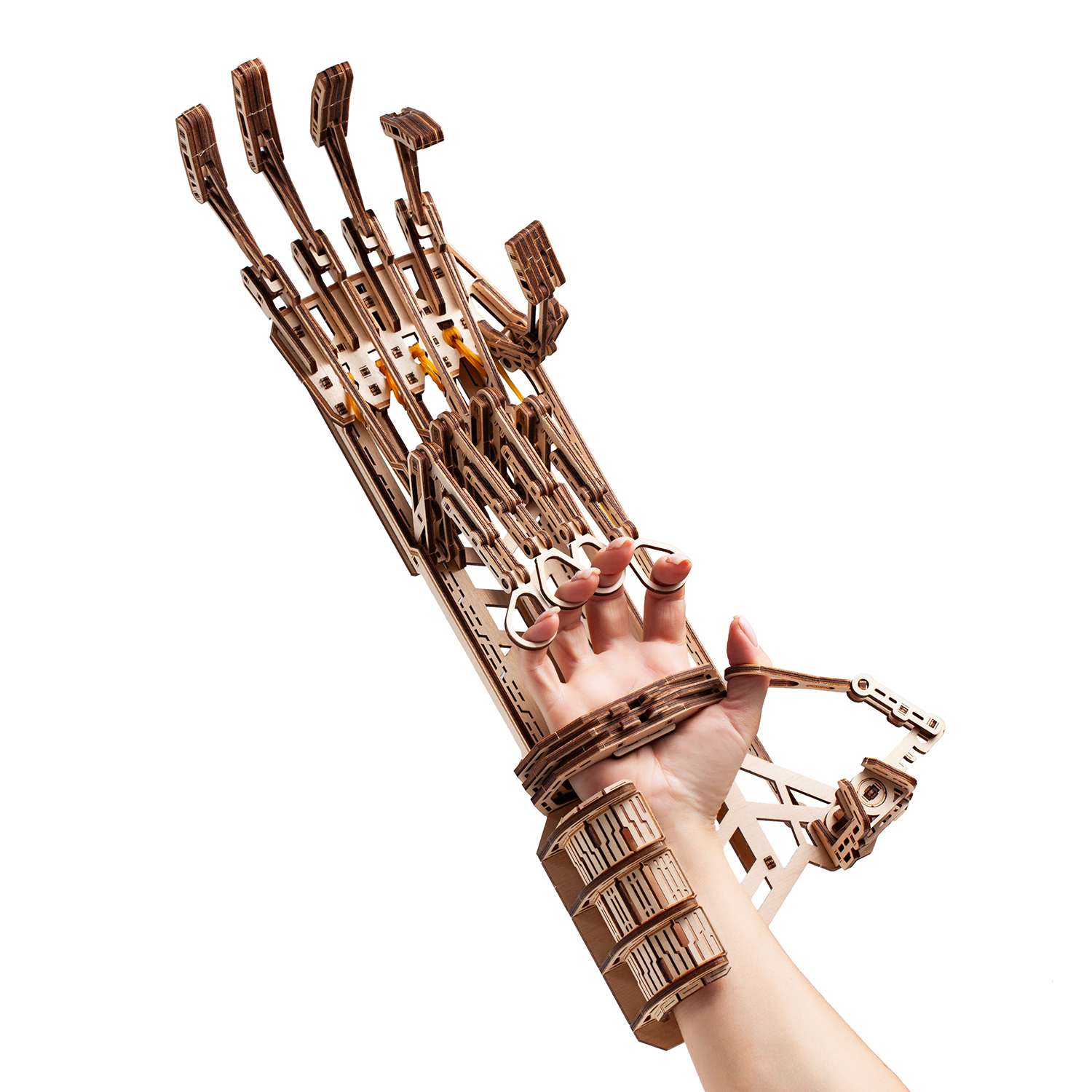 Деревянный конструктор DROVO Сборная модель Механическая рука - фото 15