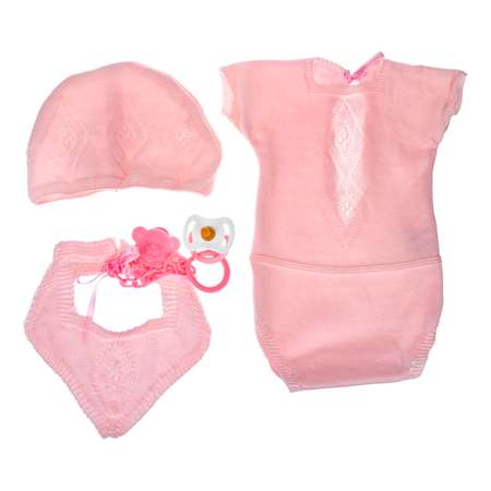 Одежда для куклы Arias 45 см розовая с цепочкой и соской