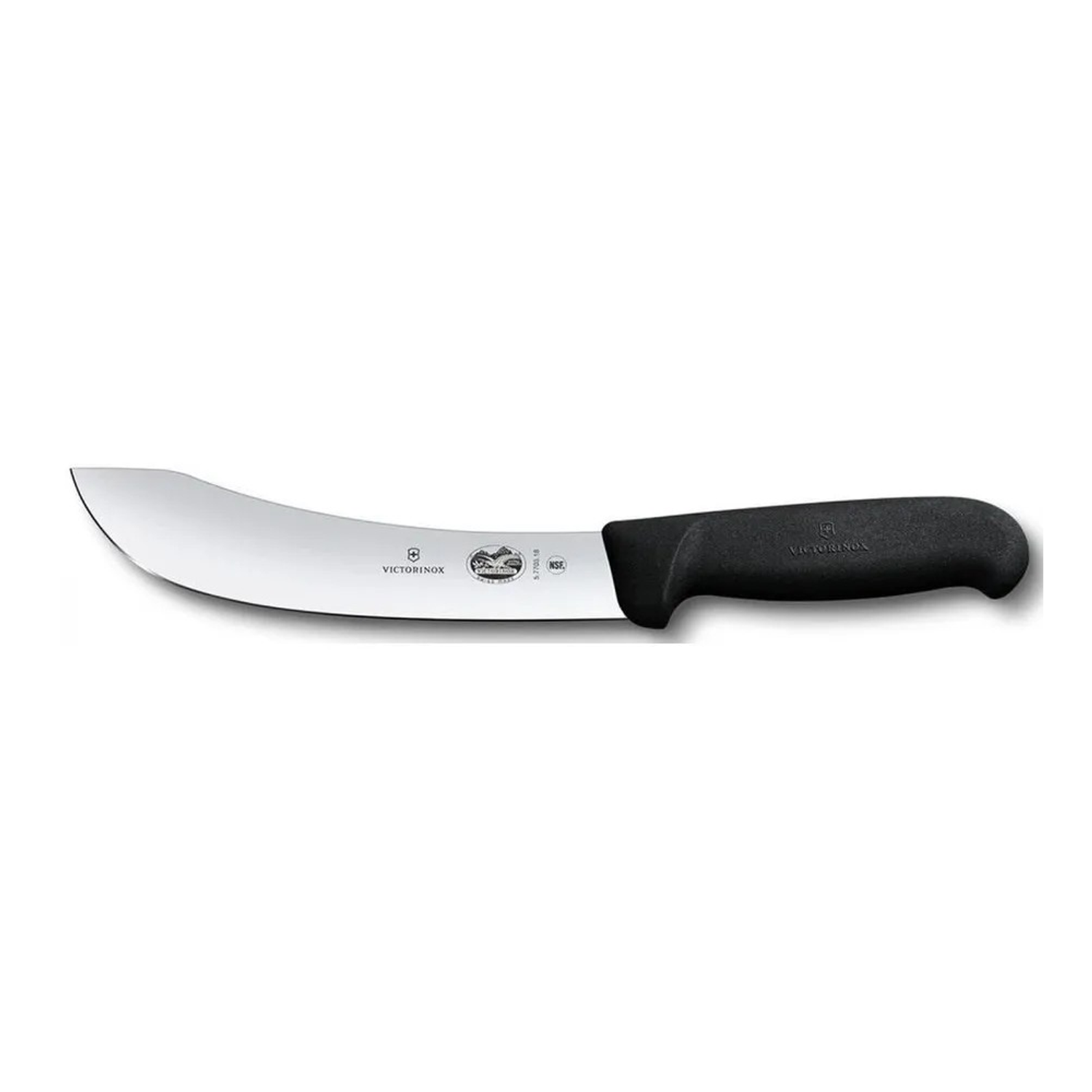 Нож кухонный Victorinox Skinning 5.7703.18 стальной разделочный лезвие 180 мм прямая заточка черный - фото 1