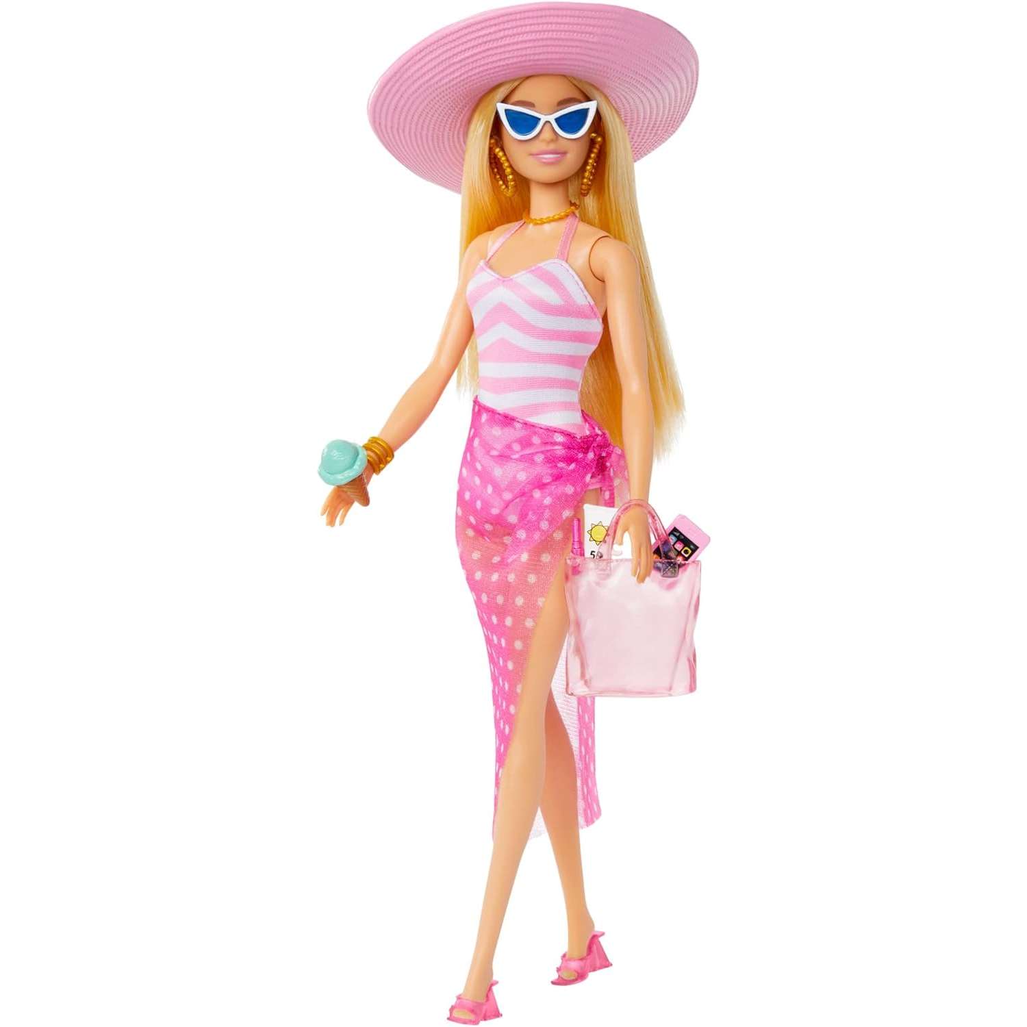 Кукла Barbie Пляжный день Барби HPL73 HPL73 - фото 1