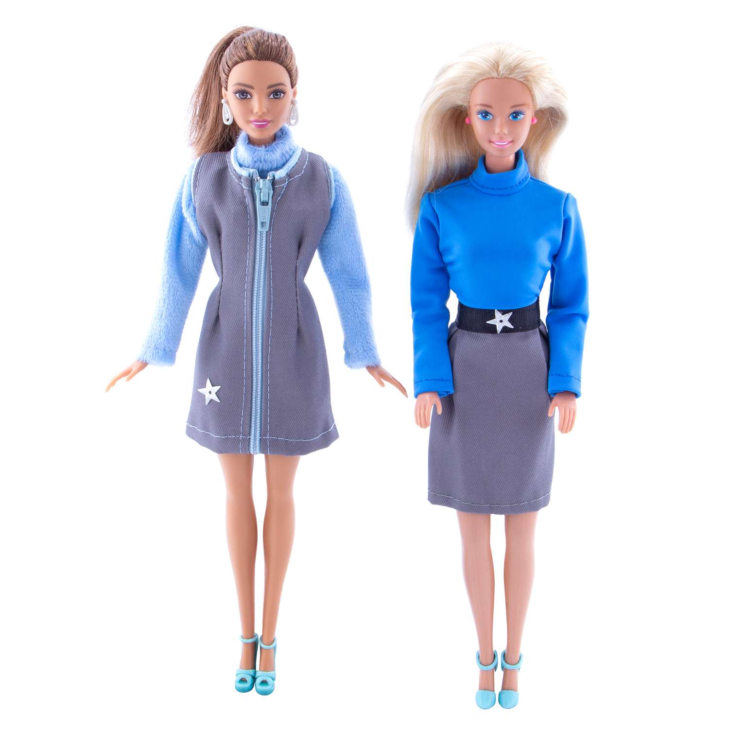 Набор одежды Модница для куклы 29 см: сарафан юбка 2 бадлона 2017серый - фото 2