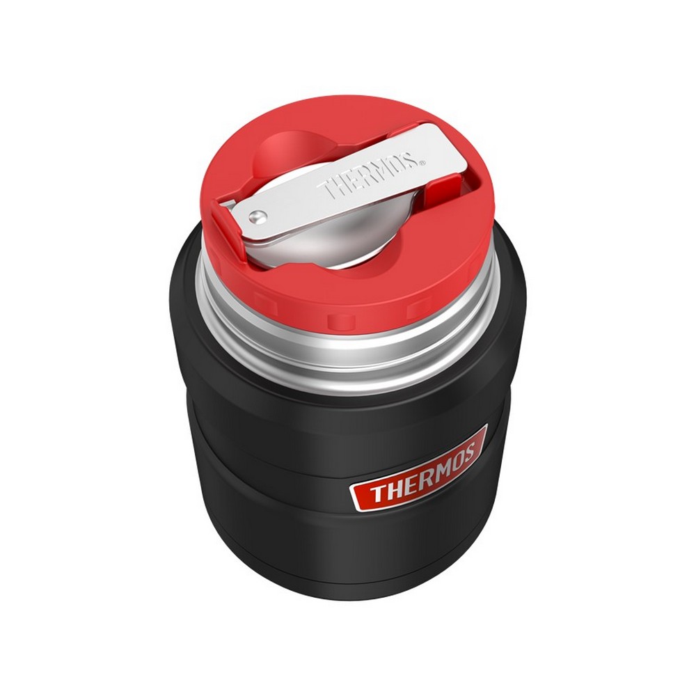 Термос для еды и напитков THERMOS 0.47 л черный MT-56 Red line - фото 2