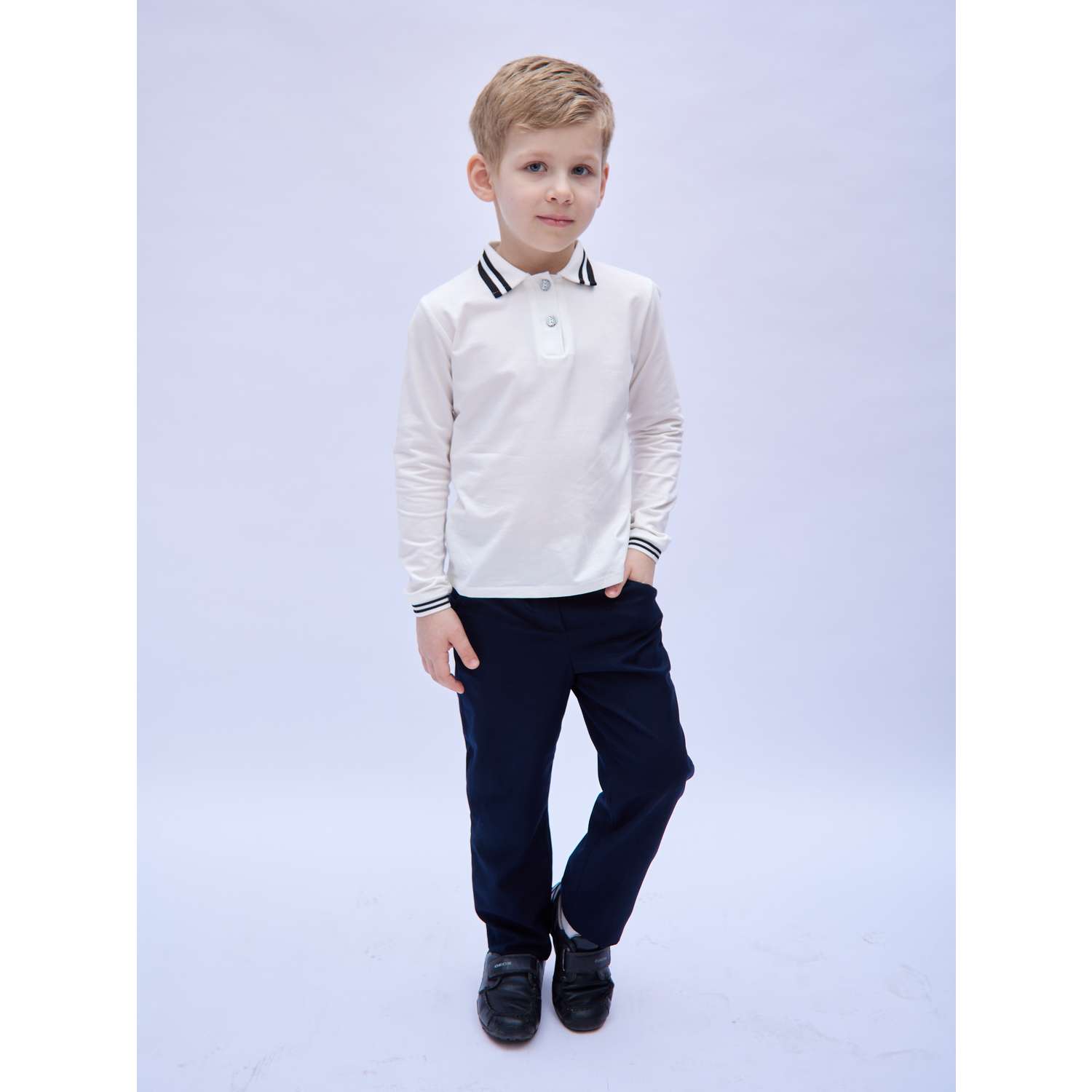 Рубашка Mil Art kids 1902201525POLO-BOY-WHITE - фото 5