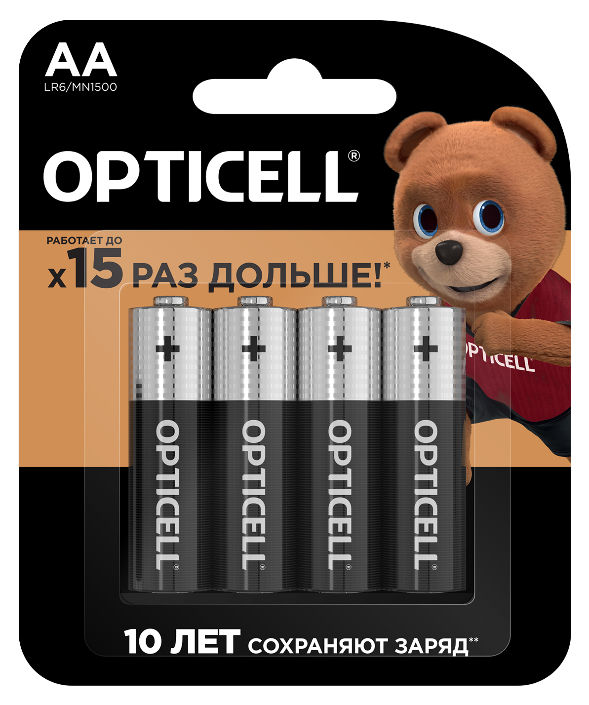 Элемент питания OPTICELL Basic LR6 - 4 шт. в упаковке