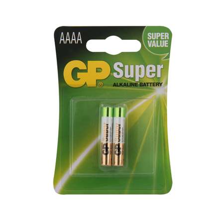 Батарейки алкалиновые GP типоразмера АААА 2 штуки в упаковке