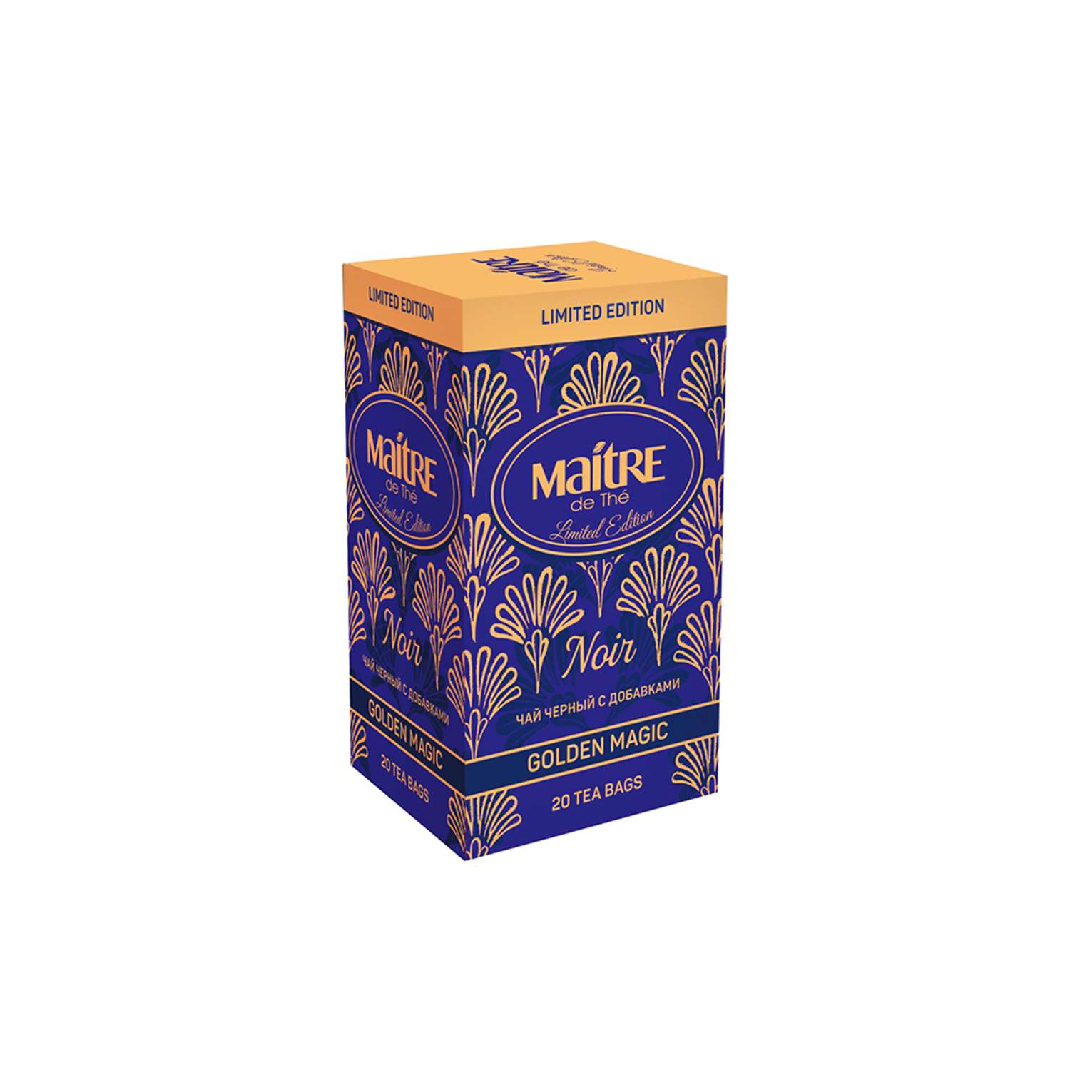Чай в пакетиках черный Maitre de the golden magic золотая магия анис ваниль специи 20 шт МЭТР 40 г - фото 1