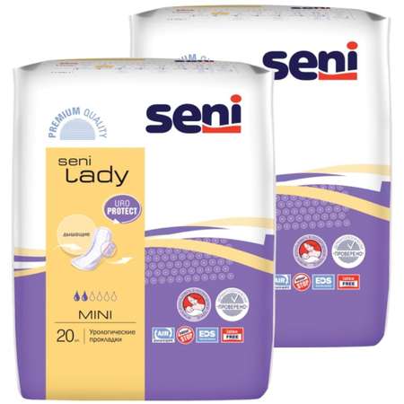 Прокладки урологические SENI Lady mini 2 упаковки по 20 шт