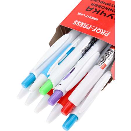 Ручка шариковая Prof-Press синяя bright line автоматическая с рез манжеткой 10шт