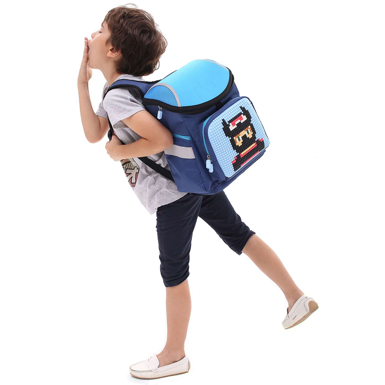 Рюкзак школьный Upixel super Class school bag WY-A019 Темно-синий - фото 8