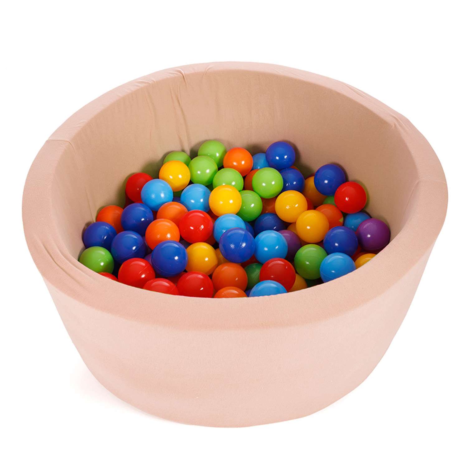 Сухой бассейн Тутси игровой с комплектом шаров поролон бежевый 160 шт d8 см 85х40 см - фото 2