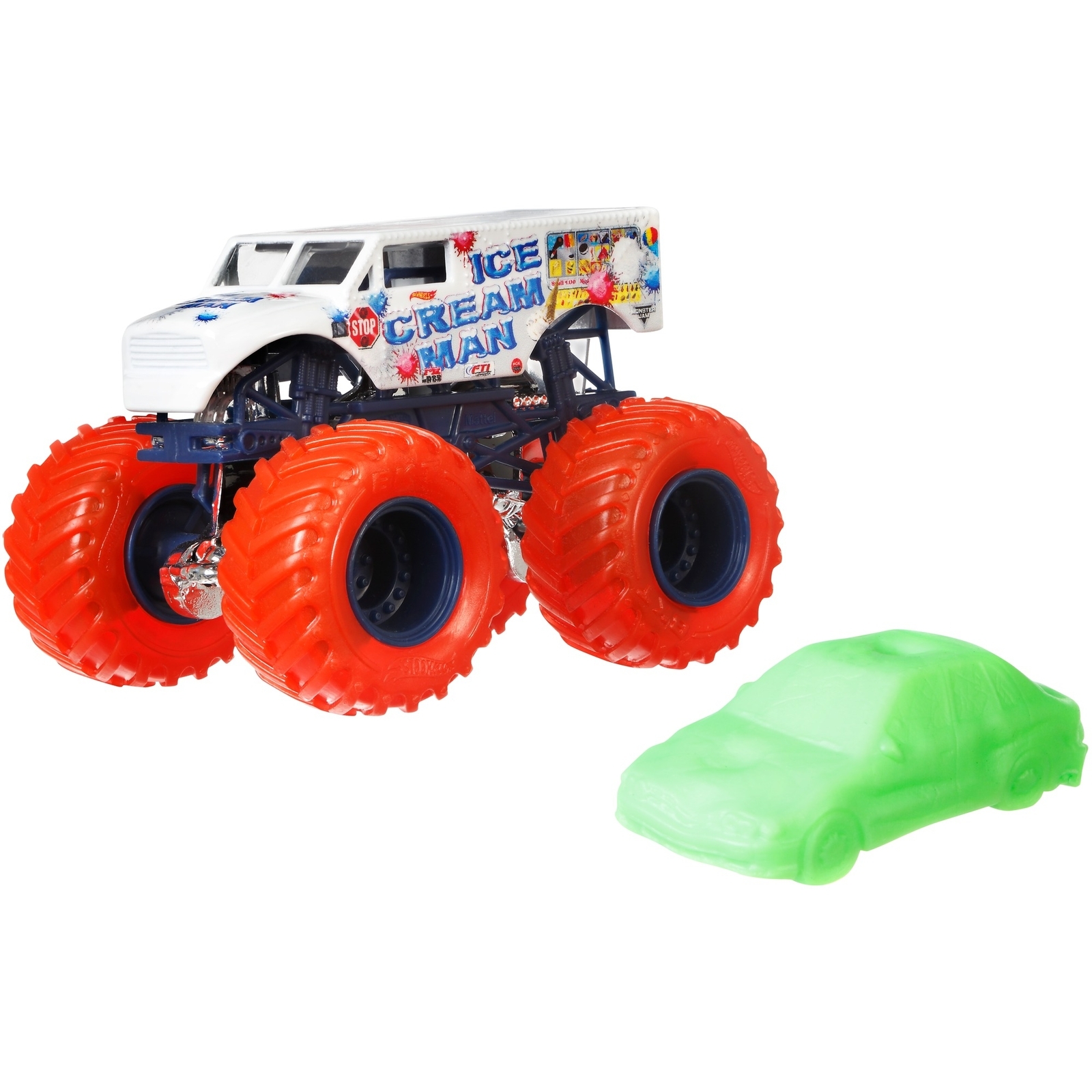 Машина Hot Wheels Monster Jam 1:64 Мороженщик FLW92 купить по цене 88 ₽ в  интернет-магазине Детский мир