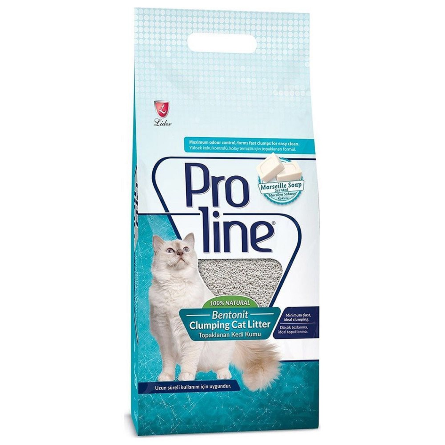 Наполнитель для кошачьего туалета Proline комкующийся бентонитовый с ароматом марсельского мыла 10л - фото 1
