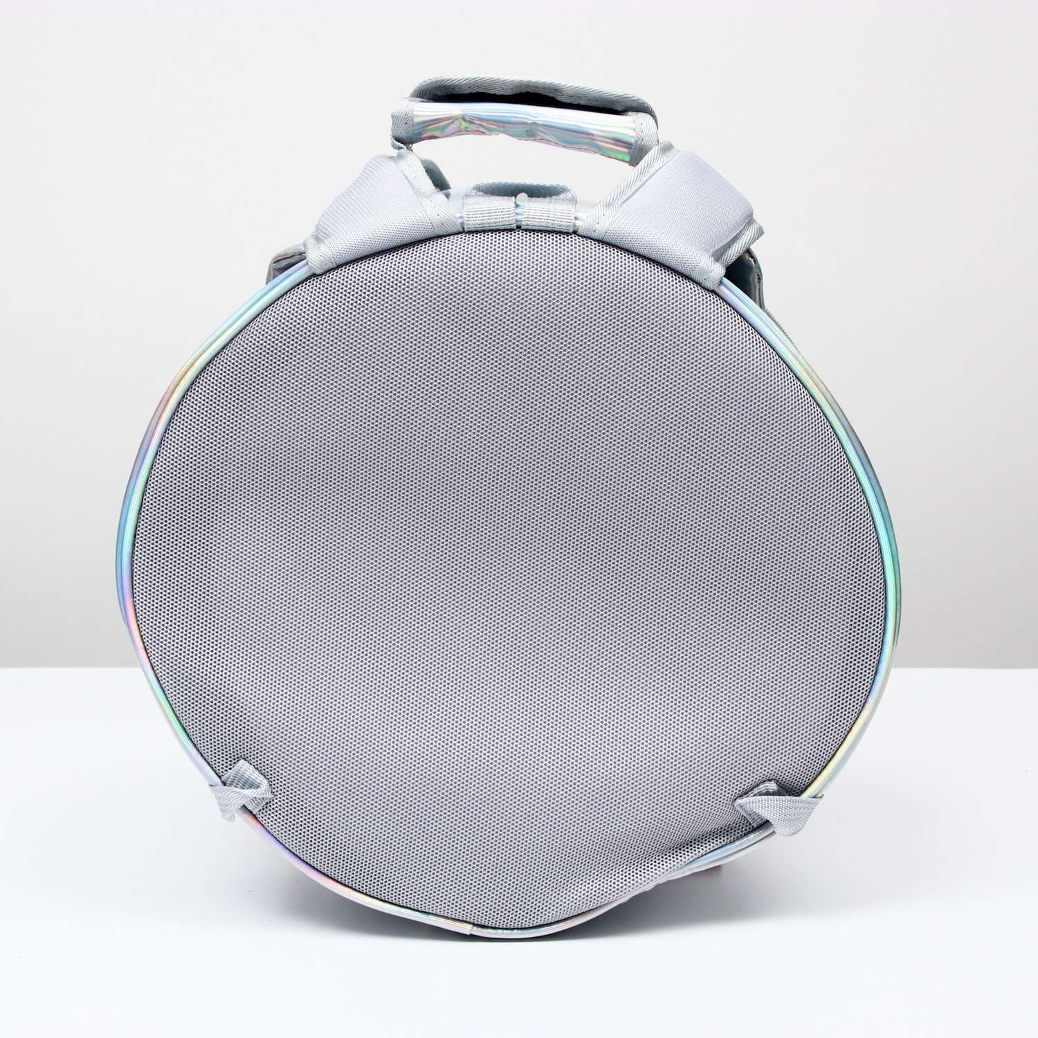 Рюкзак для переноски животных Пижон круглый прозрачный 26 см серый - фото 4