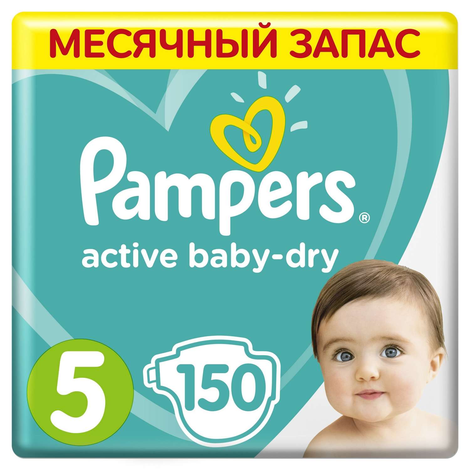Подгузники Pampers Active Baby-Dry 5 11-16кг 150шт - фото 1
