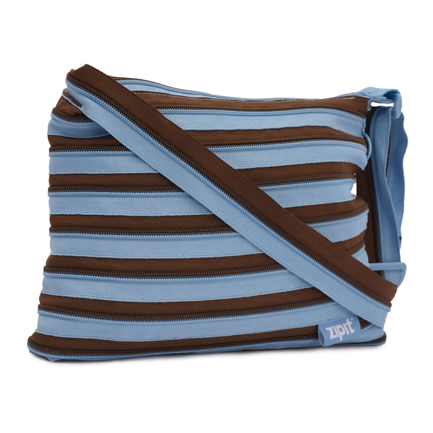 Сумка Zipit Medium Shoulder Bag Ocean Blue & Soft Brown - фото 2