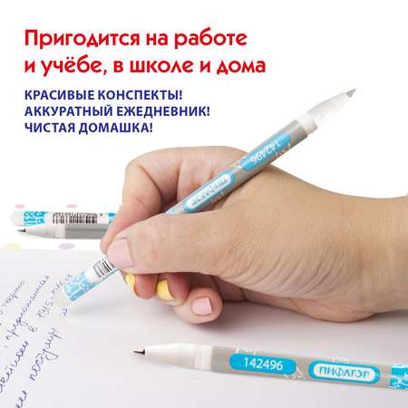 Ручки гелевые Пифагор пиши-стирай 12 штук синие